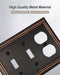 ZILLSEA METAL WALL PLATE 2 TOGGEL 1 DUPLEX SWITCH PLATES 3-GANG 1 PACK - BRONZE - Like New