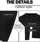 GALAXY BY HARVICE MEN'S LONG SLEEVE MOISTURE-WICKING PERFORMANCE CREW NECK TEE - Brand New