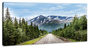 JUFENGART Canvas Art Landscape Mountain Railroad 1 Panel 20X40inch - Blue-green - Brand New