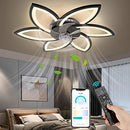 FIMEI 31'' Ceiling Fan Lights Flush Mount Modern Low Profile JMY9008 - Black - Brand New