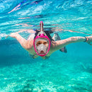 QingSong Full Face Snorkel Mask, Snorkeling Gear with Camera Mount - Purple - Like New