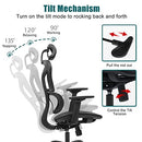 FelixKing Home Office Rolling Swivel Chair Mesh High Back B09ND5PJDG - Black - Like New