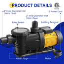 Acquaer 1 HP Pool Pump - Brand New