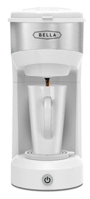 BELLA DUAL BREW SINGLE SERVE COFFEE MAKER K-CUP COMPATIBLE 17647 14oz - WHITE - Like New
