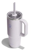 HYDRO FLASK TRAVEL TUMBLER WITH HANDLE CLEAR LID AND STRAW -24OZ -CLOUD PINK - Like New