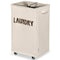 WONDERSOME LAUNDRY HAMPER WITH WHEELS - FARMHOUSE CREAM - 90-LITER - BEIGE - Like New