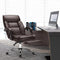 ZUNMOS EXECUTIVE OFFICE CHAIR ERGONOMIC BIG TALL LEATHER SWIVEL - BROWN - Like New