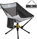 ADSMART PORTABLE CAMPING CHAIR LIGHTWEIGHT FOLDING FOR CAMPING MEDIUM - BLACK - Like New