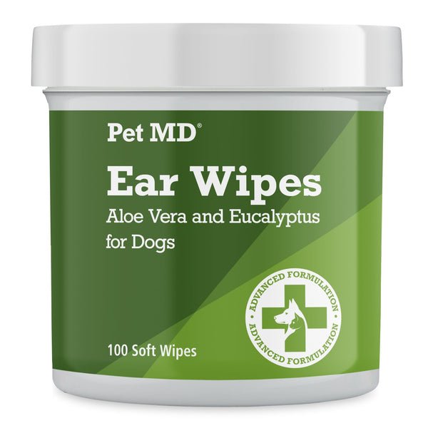 PET MD DOG EAR CLEANER WIPES OTIC CLEANSING - 100 COUNT - Brand New