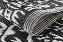 Ebimai Indoor/Outdoor Plastic Stain Proof Reversible Rug 3'11" x 5'11" - Black - Brand New