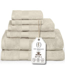 ONE THOUSAND REASONS PREMIUM STAPLE COTTON BATHROOM TOWEL SET - BEIGE - Like New