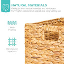 Best Choice Products Pack of 5 Cube Storage Basket Water Hyacinth B09NZ11M93 - Brand New