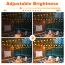 HANDWELL 100FT OUTDOOR G40 LED GLOBE STRING LIGHTS, BW PARTY, HW-CMPC-O50XA-BLK - Like New