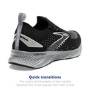 BROOKS MEN’S LEVITATE STEALTHFIT 6 NEUTRAL RUNNING SHOE 9.5 BLACK/GREY/OYSTER - Like New