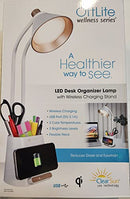OttlLite Wellness Series LED Desk Lamp with Wireless Charging Stand - Black - Brand New