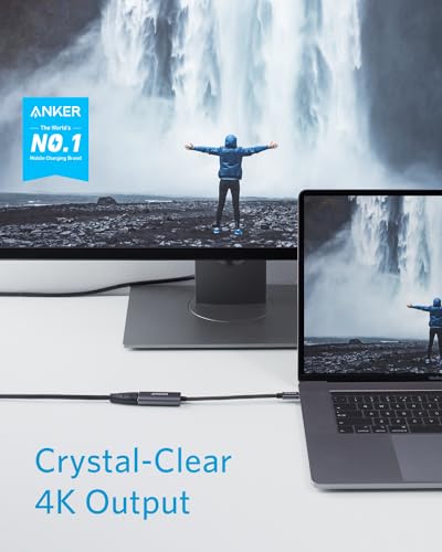 ANKER USB C TO HDMI ADAPTER 4K@60HZ 310 USB-C ADAPTER 4K HDMI A8312 - GRAY - Like New