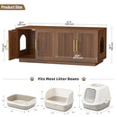 Zeibospri Fluted Cat Litter Box Enclosure Furniture, Cat House for 2 Cats - Brand New