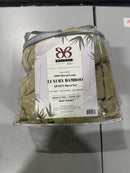 BIBB HOME 2000 THREAD COUNT LUXURY BAMBOO QUEEN SHEET SET - GREEN - Like New