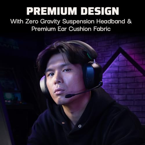 PDP PHANTOM AIR DUAL-MODE WIRELESS GAMING HEADSET - OFFICIALLY LICENSED: BLACK - Like New