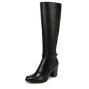 Naturalizer Womens Kalina Knee High Tall Boots Black Leather Wide Calf 7 W - Brand New
