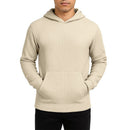 BLUE ICE MEN'S WAFFLE KNIT THERMAL PULLOVER HOODIE - SIZE: MEN LARGE - NATURAL - Brand New