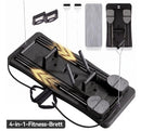 GENERIC FOLDABLE ADJUSTABLE RESISTANCE PILATES BOARD 4-IN-1 - BLACK - Like New