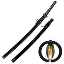 MAKOTO Handmade Sharp Katana Black Samurai Sword 40" (Musashi Ring) - Brand New