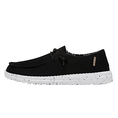 121414749 HEY DUDE WOMEN'S WENDY CANVAS SIZE 8 BLACK - SIZE: WOMEN 8 - BLACK - Like New