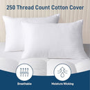 ANKWOS HYPOALLERGENIC SIDE SLEEPER QUEEN PILLOW FIRM AND COOLING - WHITE - Like New