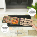 Evergreen Sassafras Pumpkin Bucket Entrance Doormat 22"x10", Insert Mat Only - Brand New