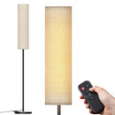 Square LED Floor Lamp with Fabric Shade for Living Room, Black - Like New