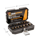 GEARWRENCH 15 PC 1/4" & 3/8" DRIVE BOLT BITER IMPACT EXTRACTION 84783 - YELLOW - Like New