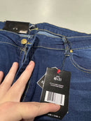 BLU ROCK DENIM JEANS MENS 4 WAY STRETCH - SIZE: MEN 40 X 31 - DARK WASH - Brand New
