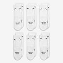 RN0019-001 NIKE BABY 6-PACK PERFORMANCE SOCKS MEN 4-5 WHITE CREW  NEW - Brand New