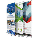 Klvied 33" x 79" Retractable Roll Up Banner Stand Heavy Duty Aluminum Base - Brand New