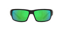 Costa Del Mar Men's Fantail Rectangular Sunglasses 6S9006 Blackout Copper Green - Like New