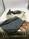 SCARF BLANKET SIZE 72IN X 18 IN - BIEGE/ ORANGE/ BLACK - Like New