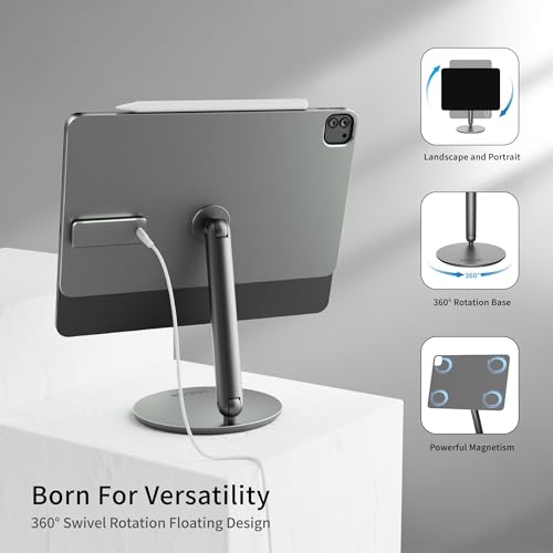 LULULOOK MAGNETIC WIRELESS CHARGING STAND FOR IPAD PRO 13" M4 (2024) - GRAY - Like New