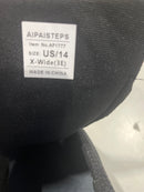 AIPAISTEPS MENS DIABETIC SHOES HOOK&LOOP STRAP WALKING - SIZE: MEN 14 XW - BLACK - Brand New