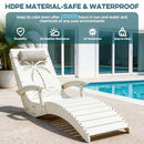 in Pool Lounge Chairs Set of 2 with Armrests HDPE Pool Chaise Loungers - White - Like New