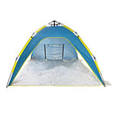 BLISS HAMMOCKS POP-UP BEACH TENT W/CARRY BAG FOR EASY TRAVEL - BLUE AND YELLOW - Like New