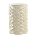 Accent Plus Ivory Faceted Ceramic Stool - Brand New