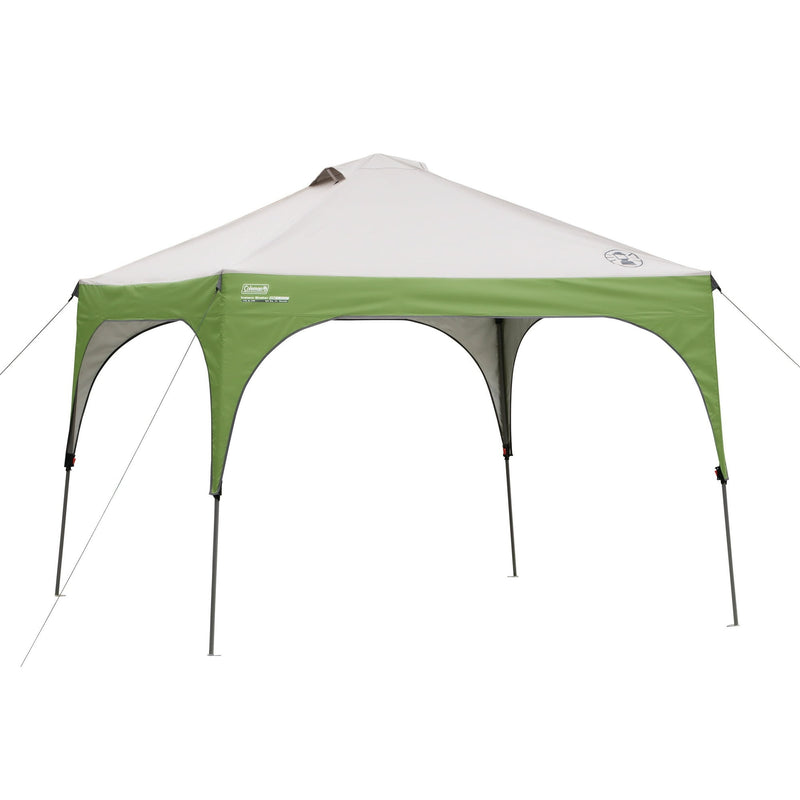COLEMAN 10' X 10' OUTDOOR CANOPY SUN SHELTER TENT WITH INSTANT SETUP, GREEN - Like New