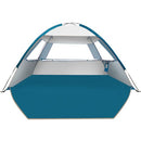 COMMOUDS BEACH TENT SUN SHADE FOR 3 PERSON UPF 50+ BEACH TENT - SILVER - Like New