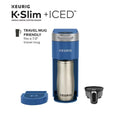 Keurig K-Slim + ICED Single Serve Coffee Maker, Brews 8 to 12oz. Cups, Blue Like New