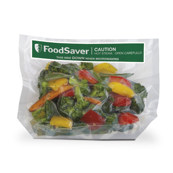 FOODSAVER 1-QUART FREEZE 'N STEAM MICROWAVABLE BAGS 16 COUNT CLEAR GREEN - Brand New