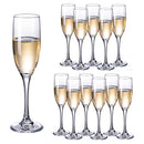 Sunnow Vastto 6 Ounce Classic Champagne Flute Glass Wedding Party 12 Count - Brand New