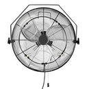 AMAZON 18" OUTDOOR HEAVY-DUTY MISTING FAN WALL-MOUNTED HVWO2518-SP - BLACK - Like New