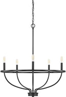 HomePlace Lighting 5-Light Candle Chandelier 428551MB - Matte Black - Brand New