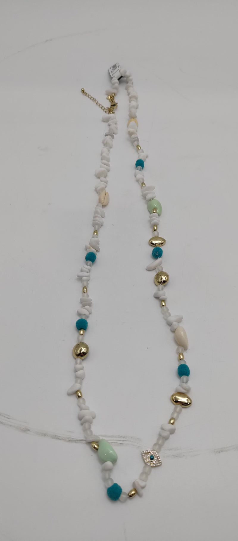 REBECCA MINKOFF ZOE LONG STRAND NECKLACE - TURQUOISE - Brand New
